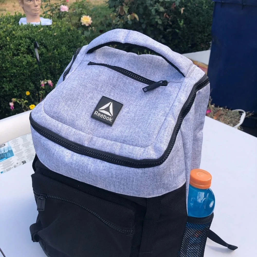 Reebok Bobbie Top Loader Two-Tone Grey and Black Daypack Backpack